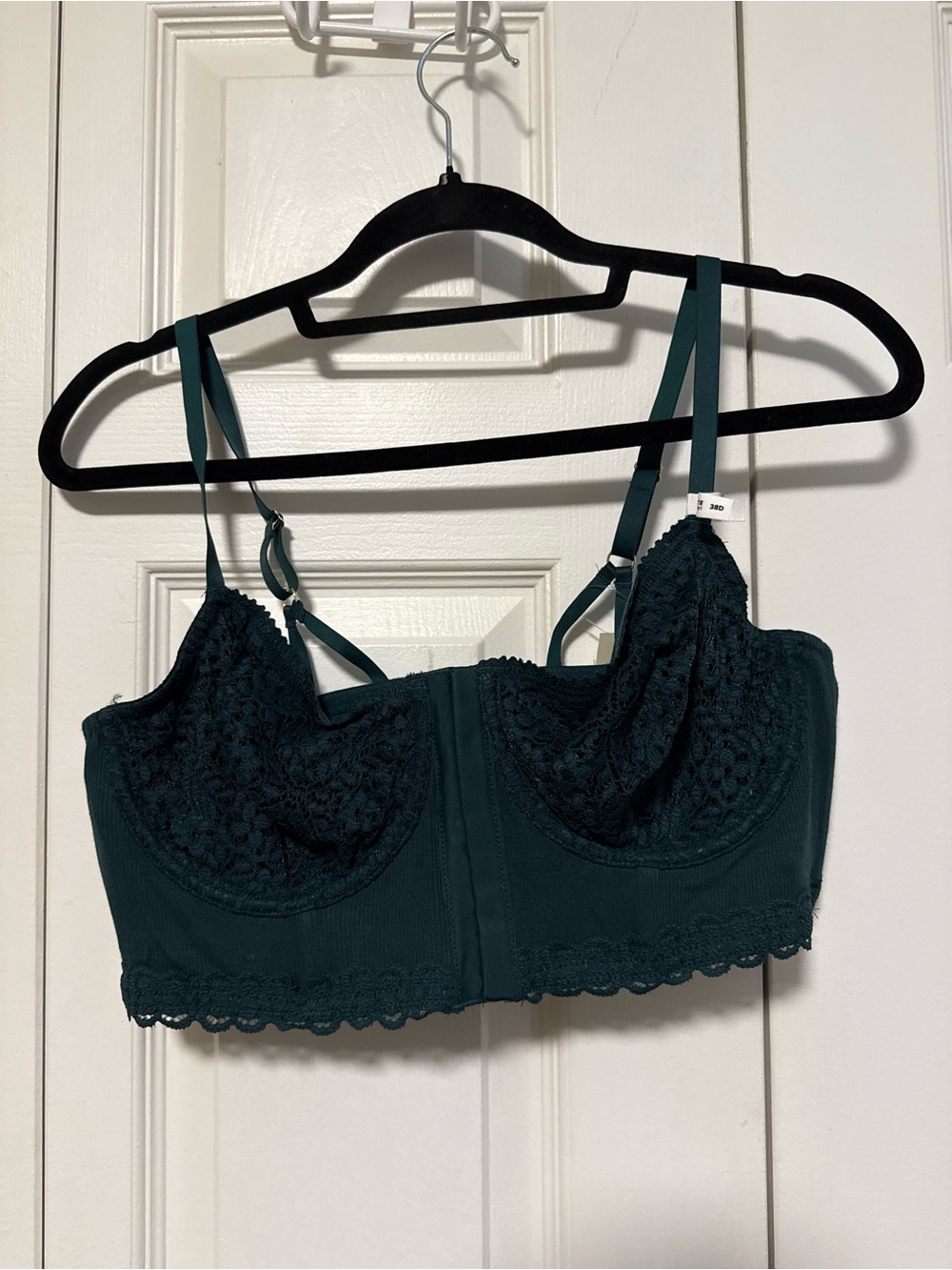 aerie Deep Teal Lace Longline Bralette